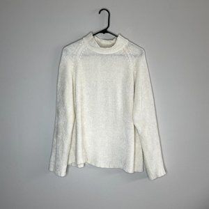 Vintage 90's White/Cream Mockneck, by Basic Editions, Size XL  Made in Korea, 10